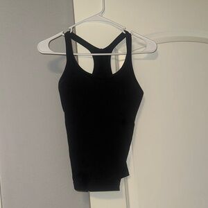 Black Lulu Racerback Tank Top